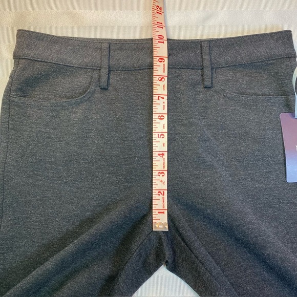 NYDJ Samantha Slim Ponte Sz 4 Heathered Gray High Rise Stretch Pants #11540 NWT - Picture 7 of 15